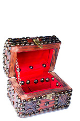 Empty chest on isolated