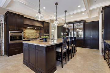 Luxury kitchen with dark cabinetry