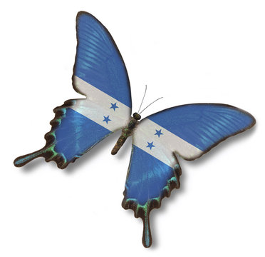 Honduras flag on butterfly