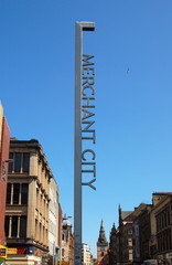 Sign at the start of Merchant City in Argyle Street, Glasgow