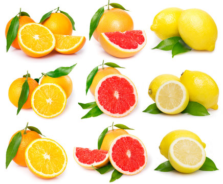 Fresh grapefruit,orange and lemon