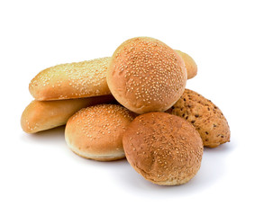 Bread loafs and buns variety