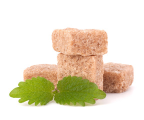 Lump brown cane sugar cubes
