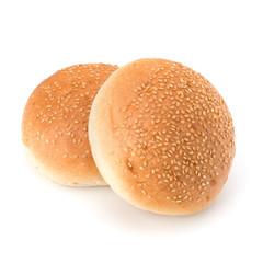 Round sandwich bun with sesame seeds
