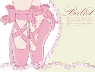 Ballet shoes, Vector illustration