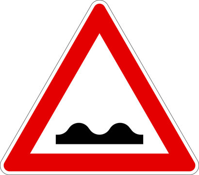 Verkehrszeichen 112 unebene Fahrbahn