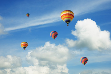 Colorful hot air balloons