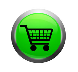 button einkaufswagen grün