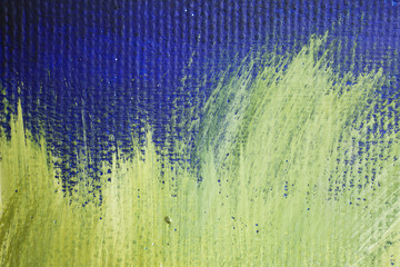 canvas painting closeup