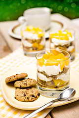 dessert with mango