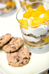 dessert with mango