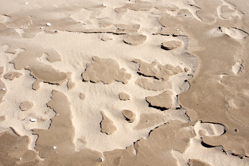 Texture of the sand.