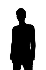 Silhouetrte ines jungen Mannes