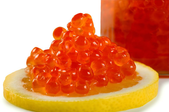 caviar in lemon