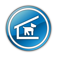Glossy Button "Kennel / Dog Shelter"
