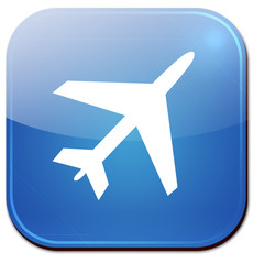 Fototapeta premium App Symbol Flugzeug Nahaufnahme