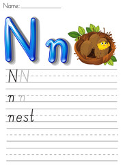 Alphabet handwriting series