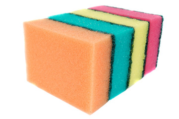 stack of sponges isolated