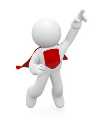 Superhero flying, 3d image © Andreas Berheide