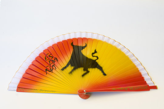 abanico con el s&iacute;mbolo de Espa&ntilde;a