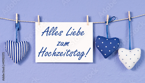 &quot;Alles Liebe zum Hochzeitstag !&quot; Stockfotos und lizenzfreie Bilder auf