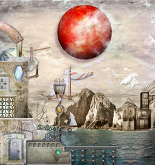 Sea and red sun. © Rosario Rizzo