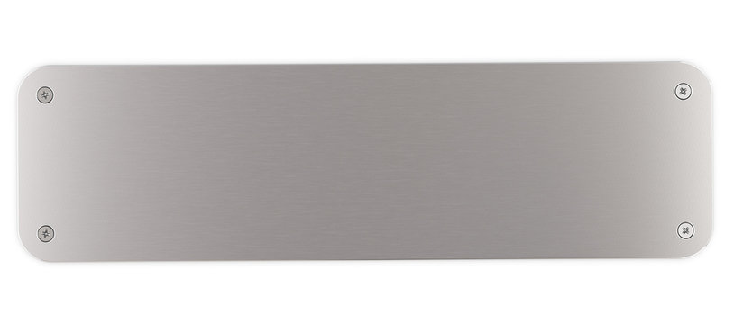 plaque métal aluminium rectangulaire et vis