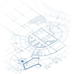 Architectural background. Part of architectural project