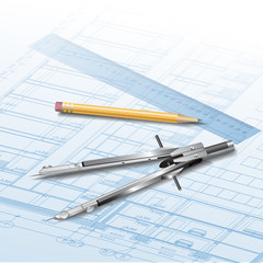 Architectural background. Part of architectural project