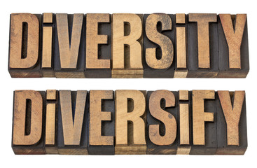 diversity and diversify words in wood type
