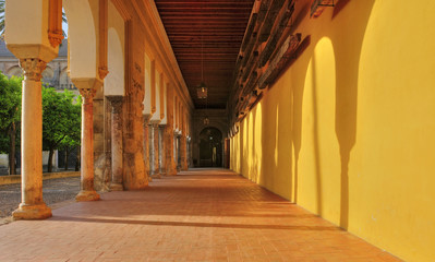 Patio de los Naranjos in Cathedral–Mosque of Cordoba, Spain