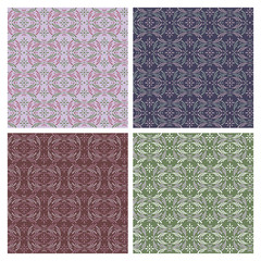 Modern Victorian Pattern in Cool Colors