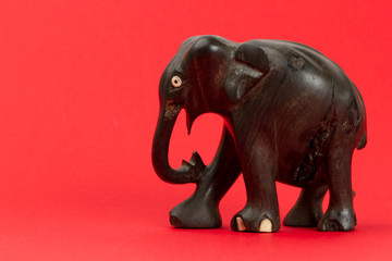 Very old ivory statue of an elephant