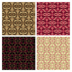 Modern Victorian Pattern in Warm Colors