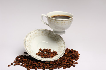 China white porcelain coffe Cup with white serving