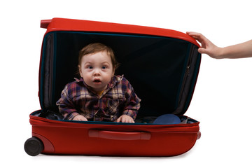Baby in a suitcase - 41989125