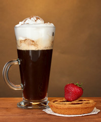 glass of coffee cocktail with tart