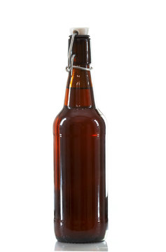 amber flip top beer bottle