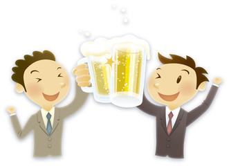 生ビール乾杯ビジネスマンアフターファイブ © iamai