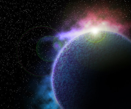 Planet in Space Background