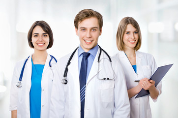 Fototapeta premium Doctor with his colleagues