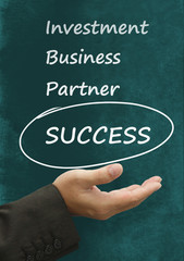 success word on blackboard