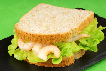 Shrimps sandwich