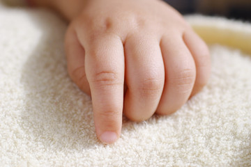 newborn baby's hand