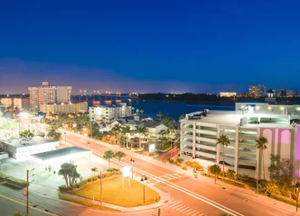 Foto auf Acrylglas Clearwater Strand, Florida night view of clearwater at tampa florida USA