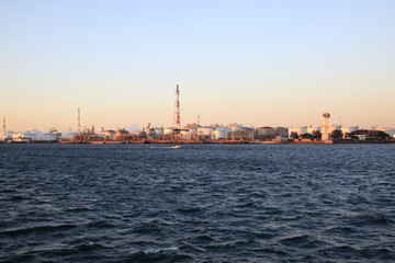 industrial dusk view