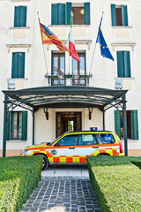 ambulance at villa