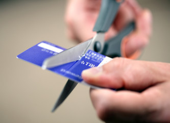 Cutting a credit card