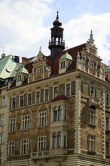 Fototapeta na wymiar Prague famous houses