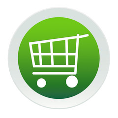 Bouton vert et blanc panier